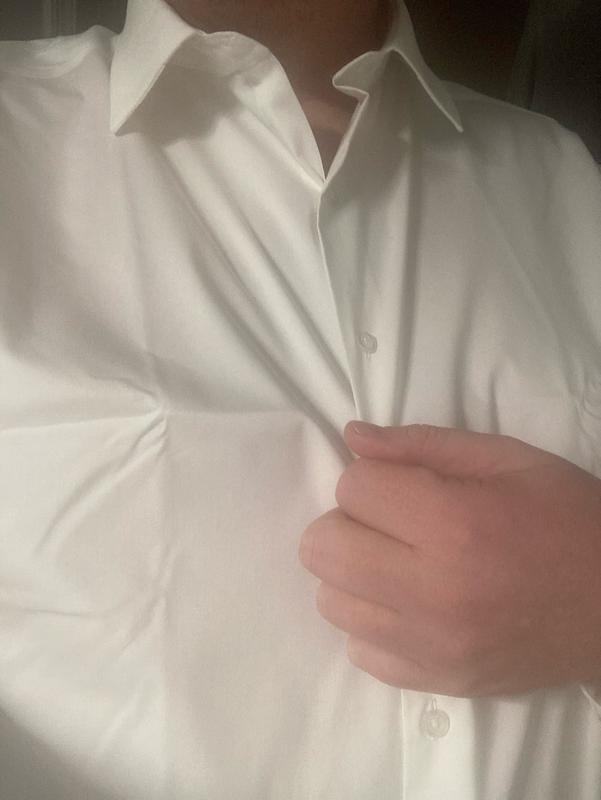 Shirt is cool tot he touch but also as a little bit of stretch