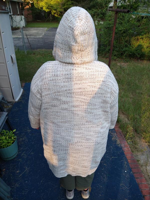 Rear view with hood up