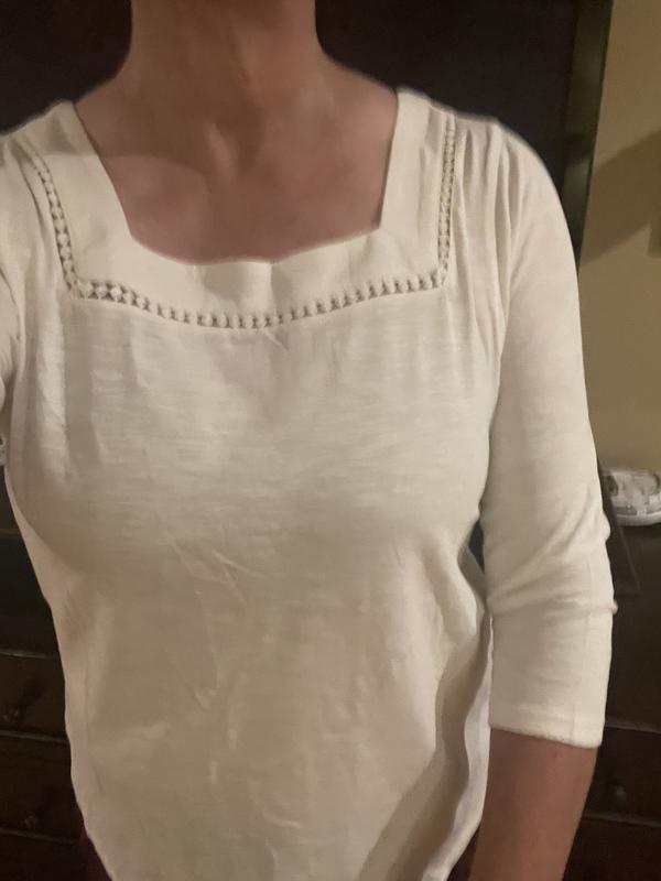Style & Co Women's Printed Square-Neck Cotton Top, Created