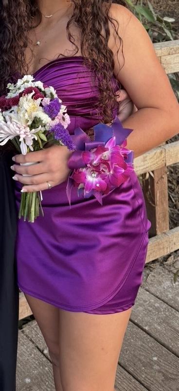 We had the dress shortended a couple inches and it looked great