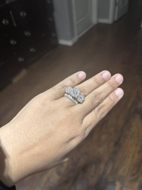 Lab-Grown Diamond Three Stone Ring (2 ct. t.w.) in Sterling Silver