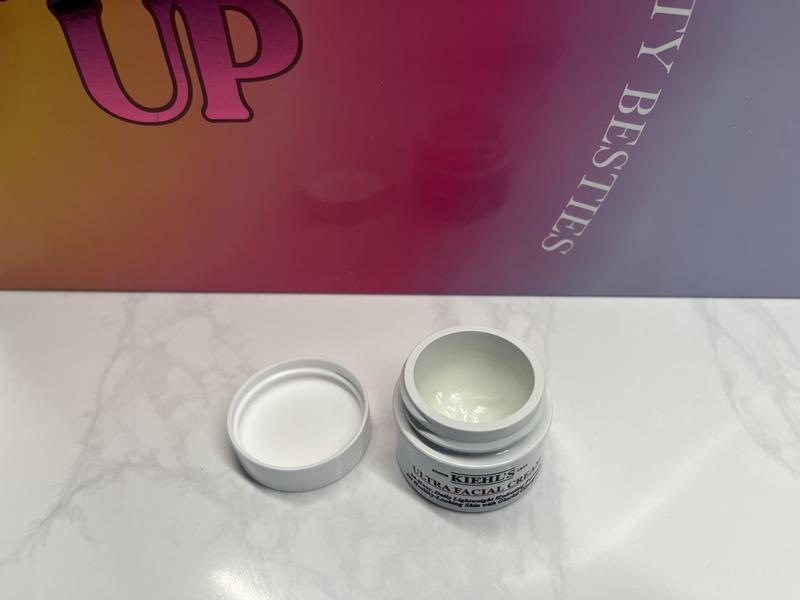 Kiehls face cream container was used and near empty upon opening.