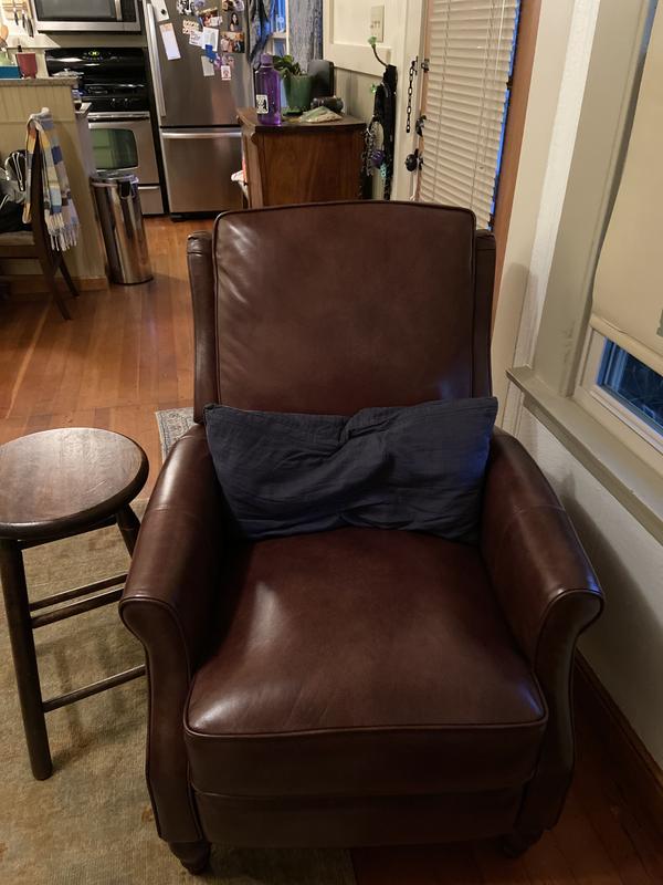 Leeah leather pushback recliner discount