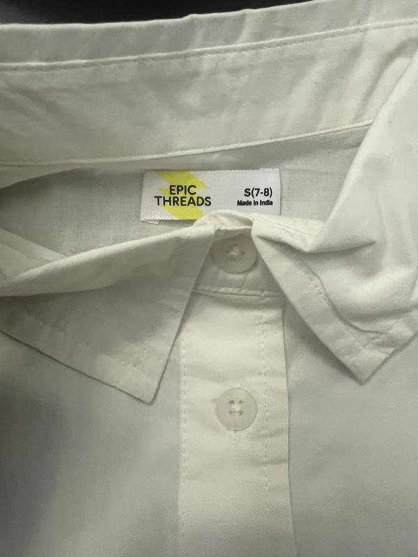 Epic Threads Girls Cotton Poplin Shirt, Created for Macy's - Macy's