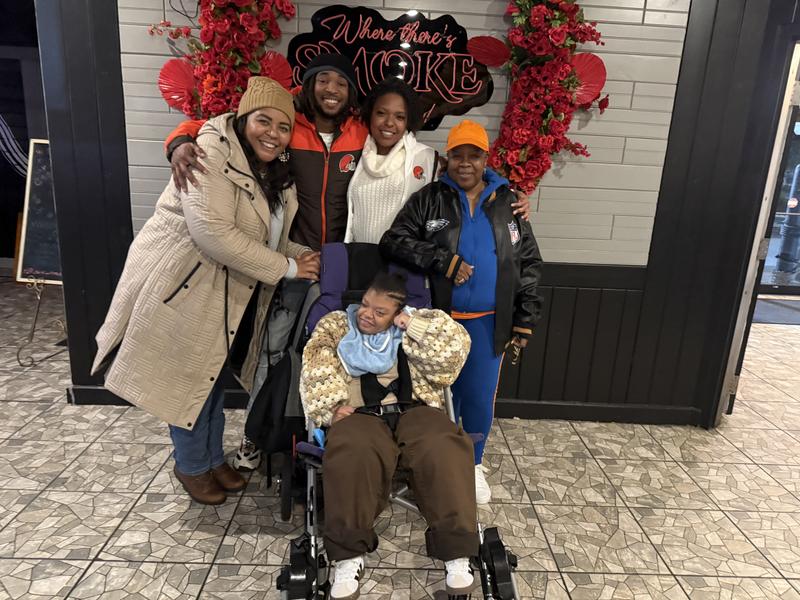 Dr. CNichole and family during Christmas break