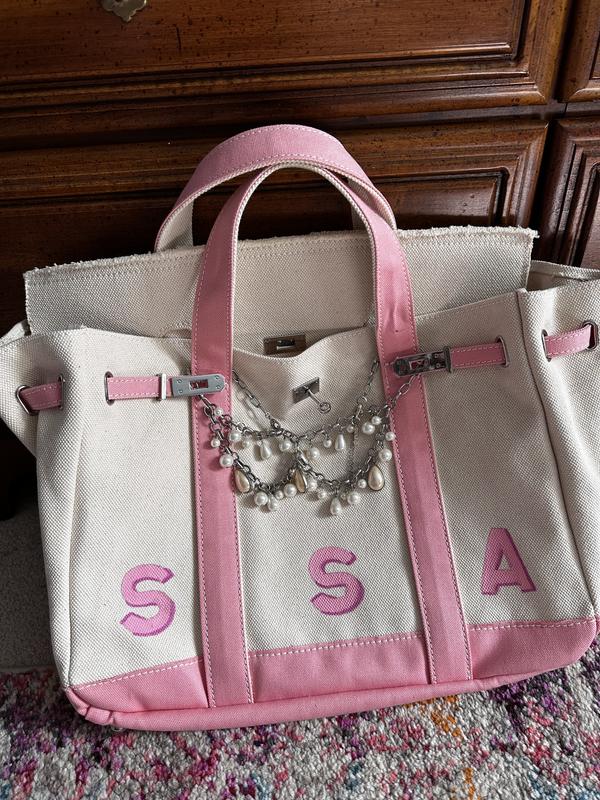 I painted initials and added old necklace.