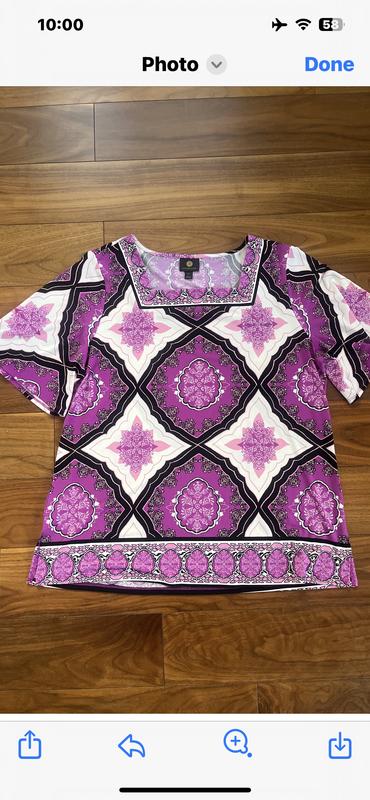 売れ筋商品|||ジェイエムコレクション カットソー トップス レディース Plus Size Printed Square-Neck Short-Sleeve Top, Exclusively at Macy's Neo Jade Combo 27723027_fpx.tif?$filterlrg$&