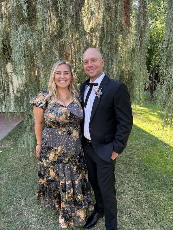 Garden party wedding attire