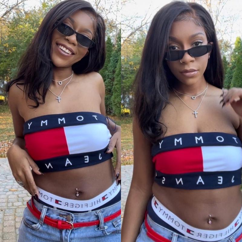 Tommy Jeans Big Flag Bandeau Top Macy s
