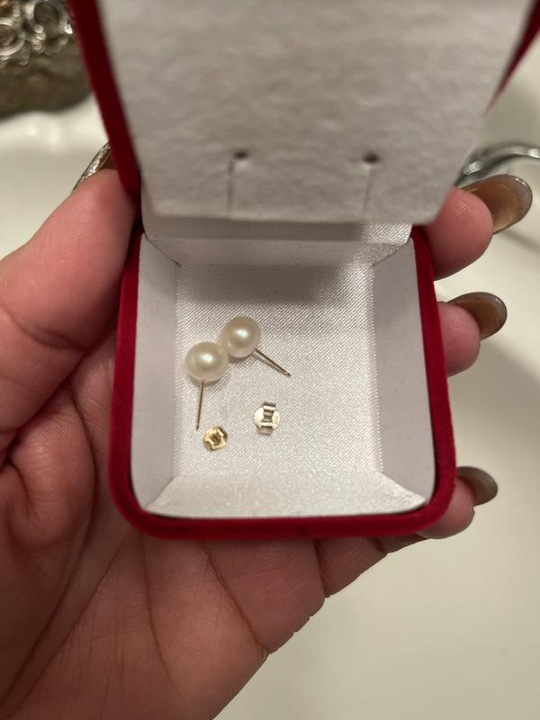 Gold backing the Macy's pearls, larger silver backing's from my faux pearl earrings