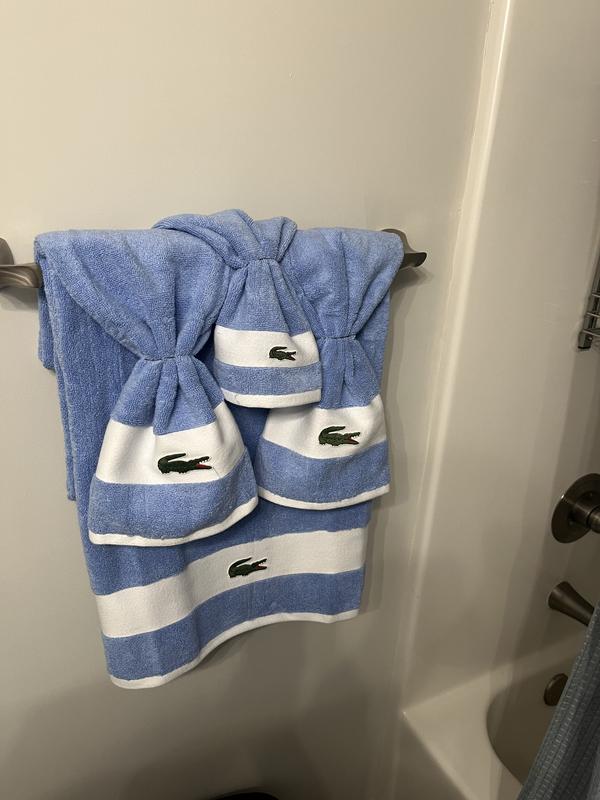 Lacoste Heritage Sport Stripe Logo Cotton 6-Pc. Bath Towel Set