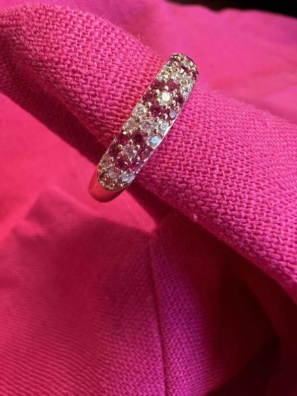 Suzy Levian New York Suzy Levian Sterling Silver Floral Cubic Zirconia Half Band Ring Macy s
