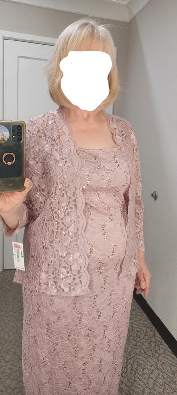 SL Fashions Women's 2-Pc. Lace Jacket & Midi Dress Set - Macy's