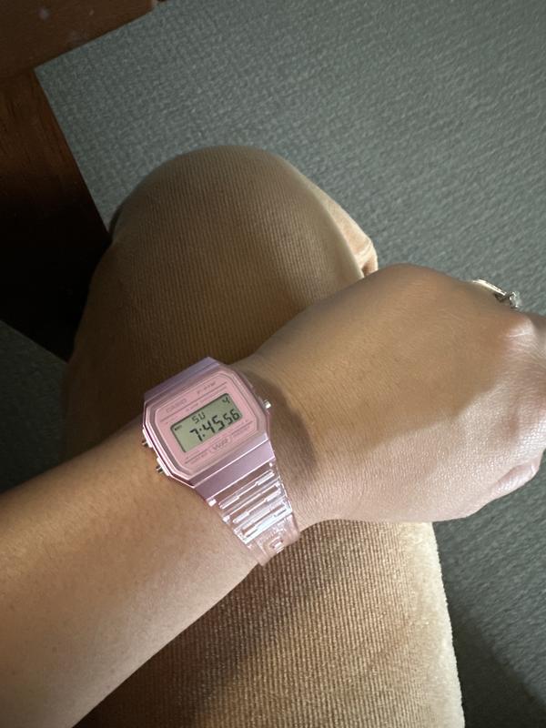 Unisex Digital Pink Jelly Strap Watch 35.2mm
