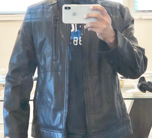 Calvin klein leather jacket macys sale