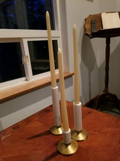 Wish I had different candles for more contrast!