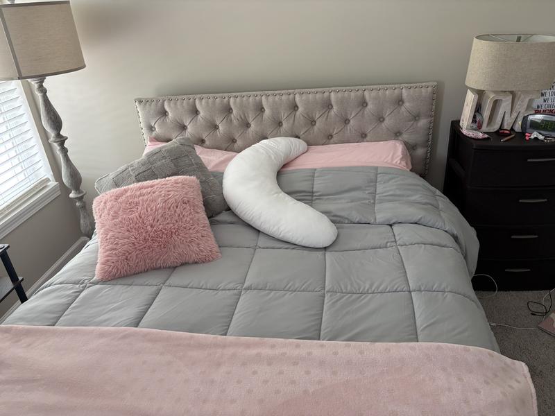 My comforter in my bed