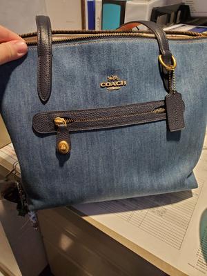 Coach denim taylor tote clearance