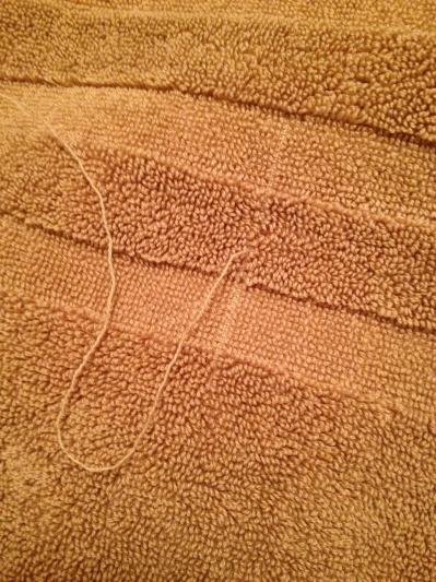 Thread pulled run after washing