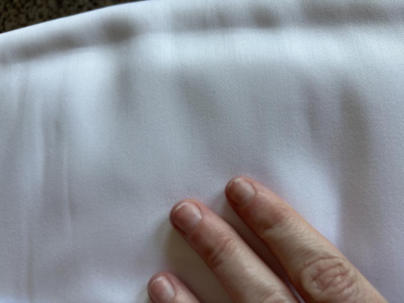 Crisp white. Soft smooth texture