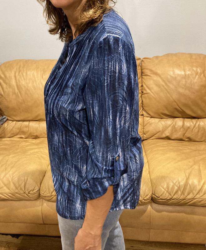 売れ筋商品|||ニューヨークコレクション カットソー トップス レディース Petite Pintuck Roll Tab Sleeve Top Mauve Tie Dye ニューヨークコレクション レディース カットソー トップス