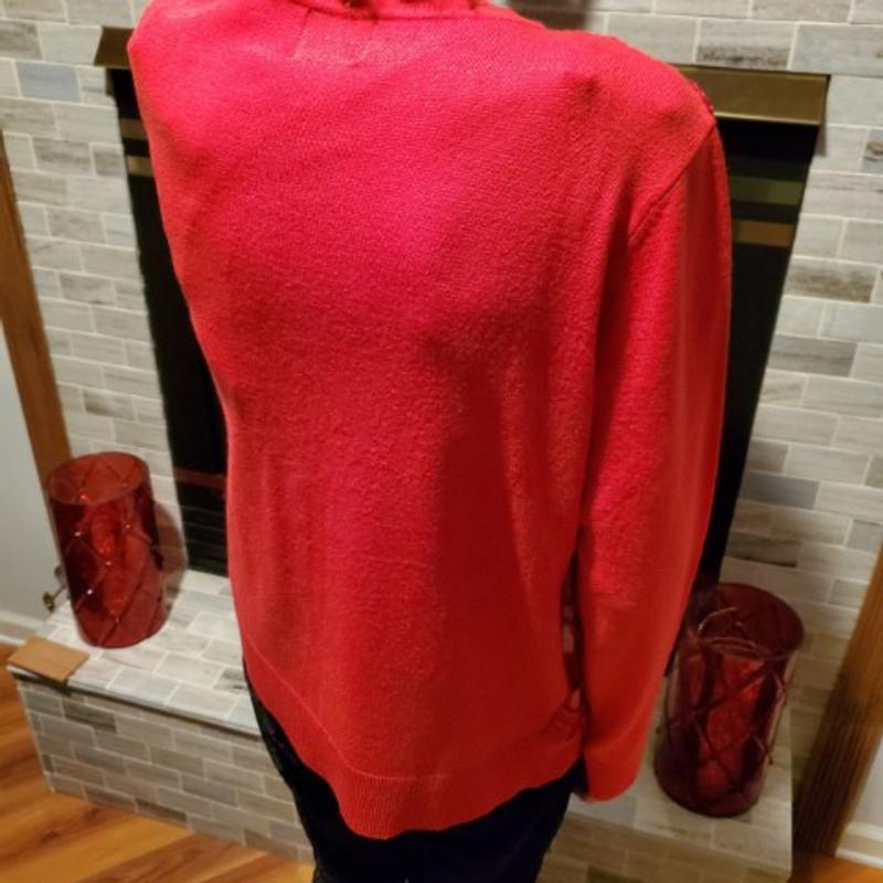 Front of Sweater, Side View of Sweater, Back View