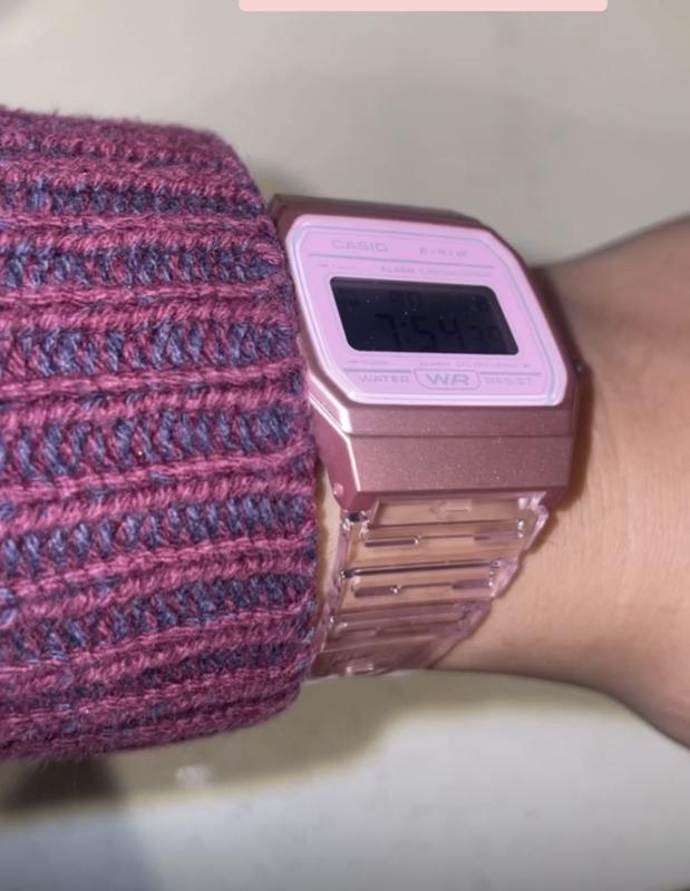 Unisex Digital Pink Jelly Strap Watch 35.2mm