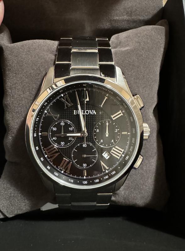 Bulova Men s Chronograph Wilton Stainless Steel Bracelet Watch 46.5mm Macy s