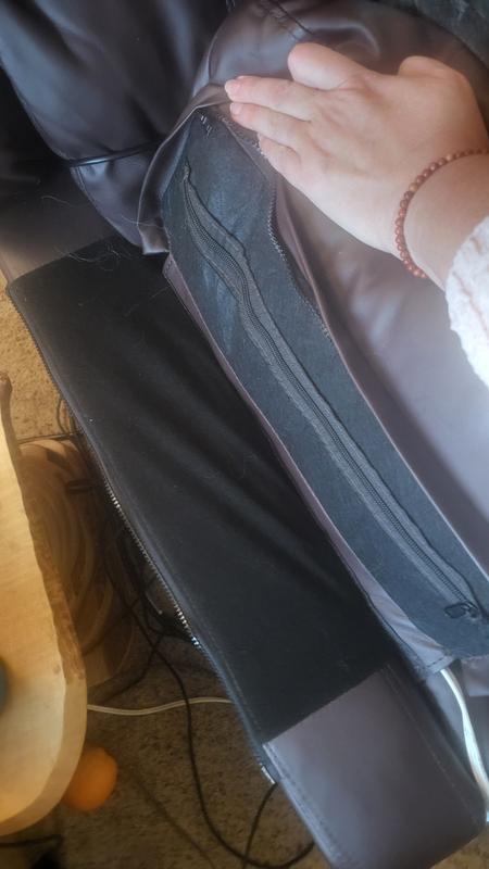 My photos trying to show customer service the wrong armrest situation