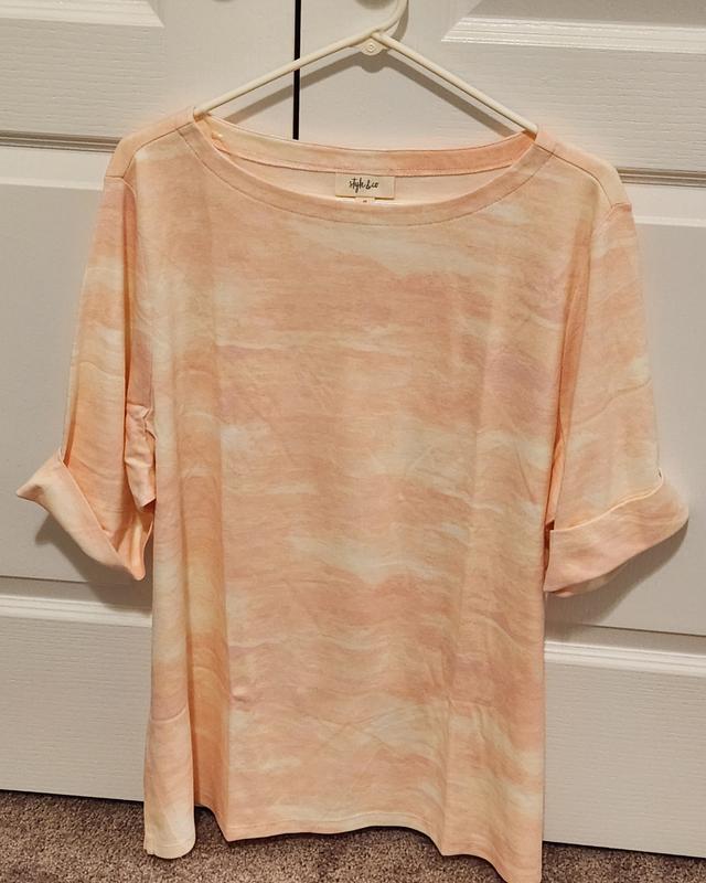 売れ筋商品|||スタイルアンドコー カットソー トップス レディース Plus Size Printed Elbow-Sleeve Knit Top, Exclusively at Macy's Industrial Blue Combo Style & Co Plus Size Printed Elbow-Sleeve Top, Created for