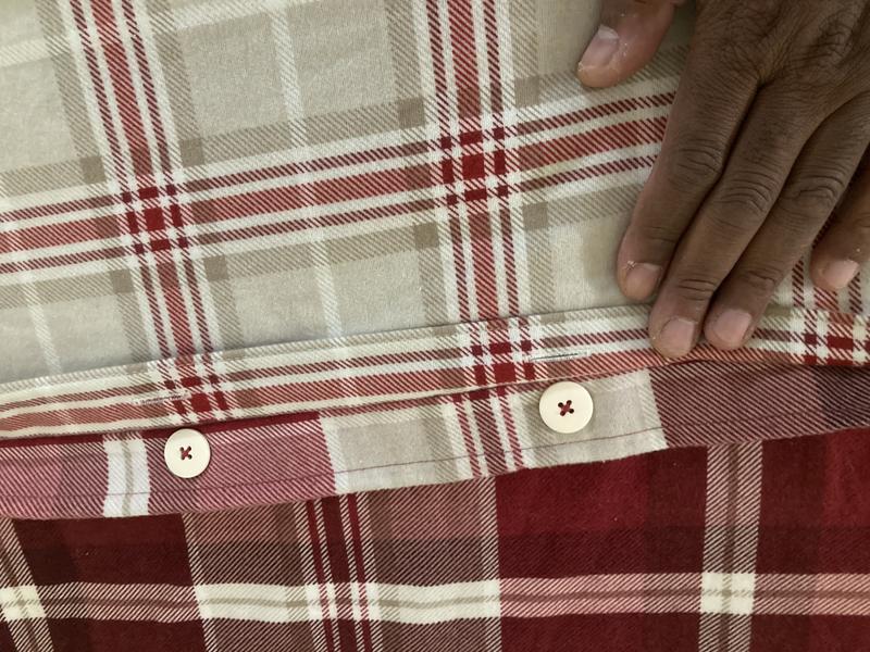 Charter Club Duvet cover , crimson flannel by Macys