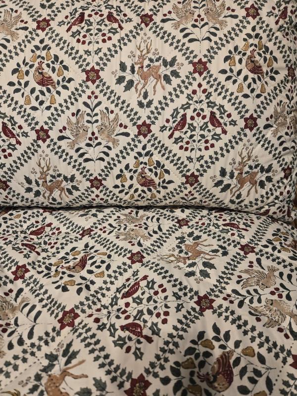 Pillow facing foot of the bed; Quilt facing right side.