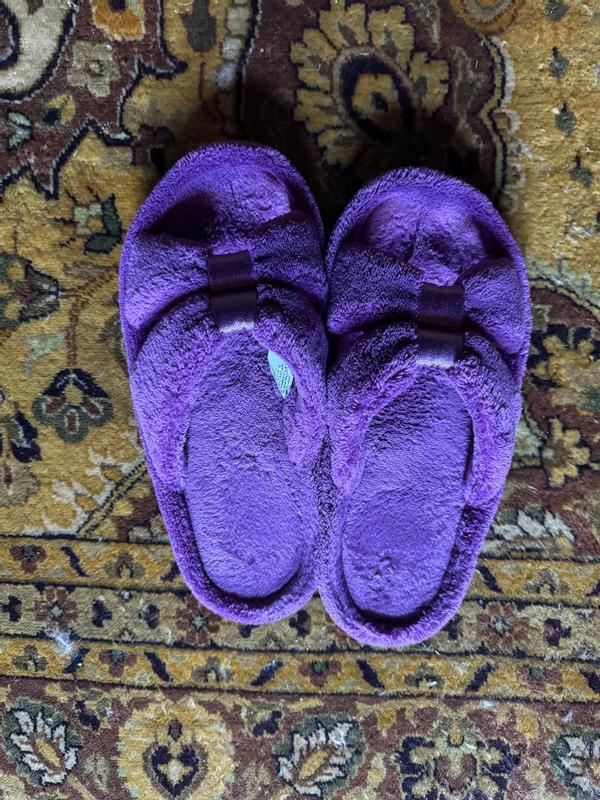 Purple isotoner slippers deals