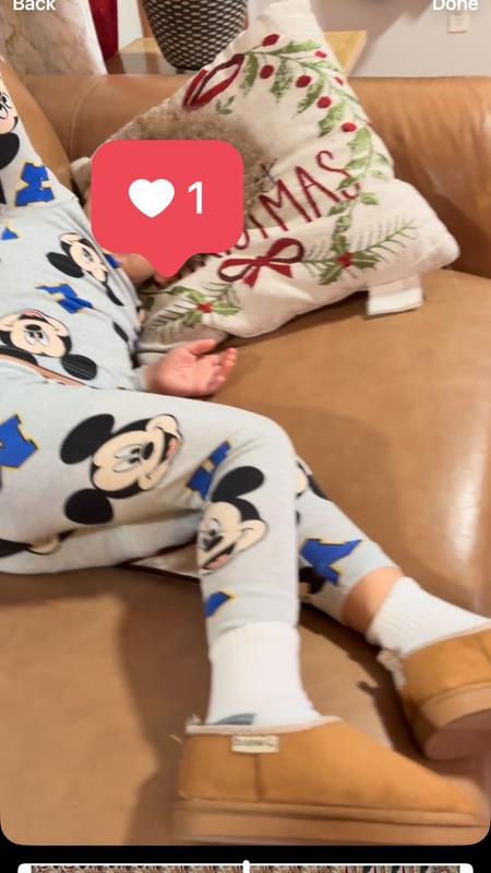 I feel like I should buy him a bigger size; it runs a little small and looks tight. But is very comfortable pijama and soft