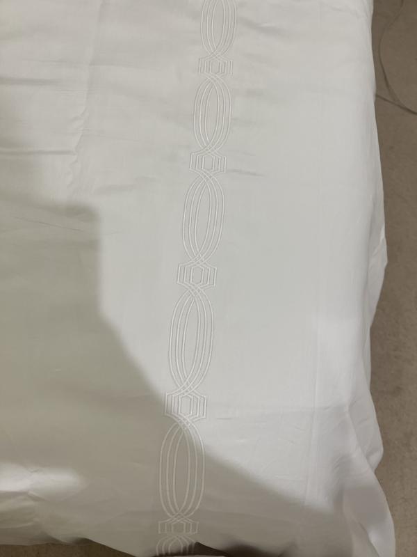 Embroidery detail on pillowcase