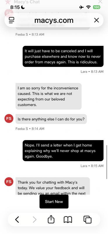 There is absolutely NO customer service here