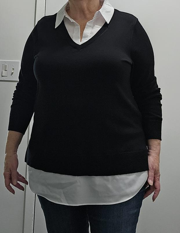 売れ筋商品|||スタイルアンドコー ニット&セーター アウター レディース Women's Twofer Layered-Look Sweater Top, Created for Macy's Deep Black Style & Co Women's Twofer Layered-Look Sweater Top, Created