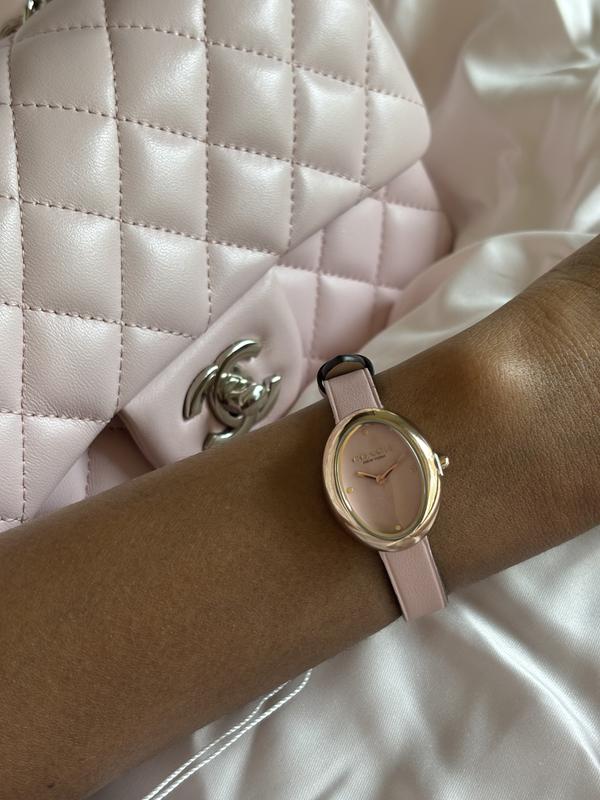 COACH Women's Saddle Sammy Leather Watch 22.5mm - Macy's