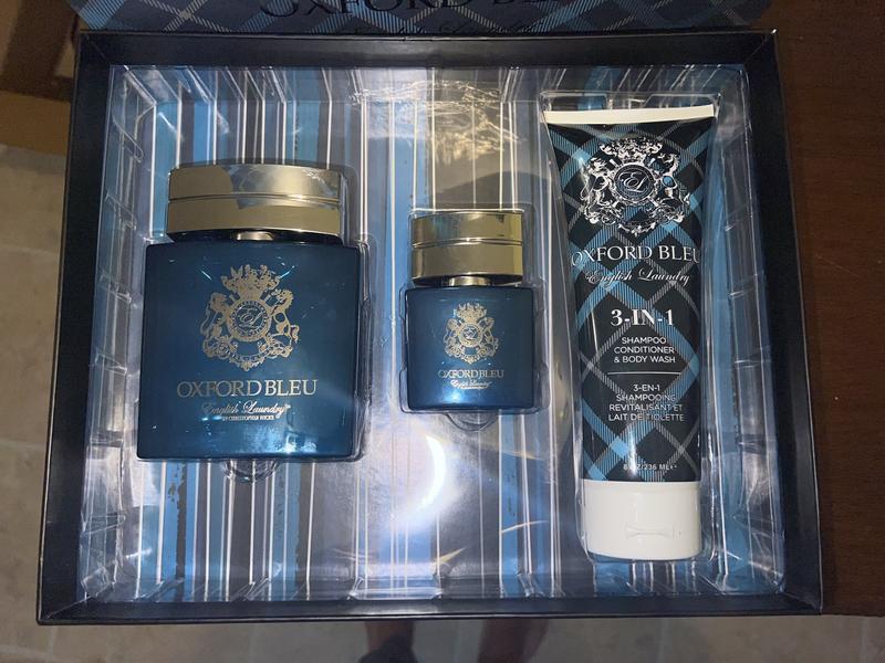 Men's 3-Pc. Oxford Bleu Gift Set