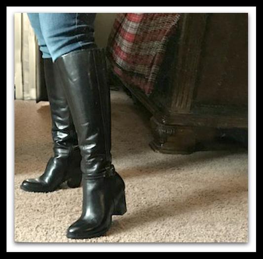 Showing the boots as I head off to work!