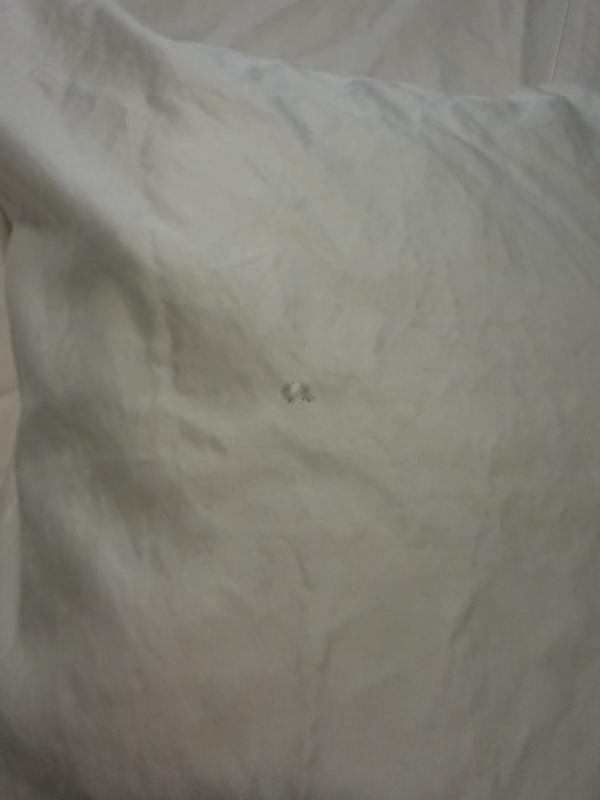 Damaged pillowcase