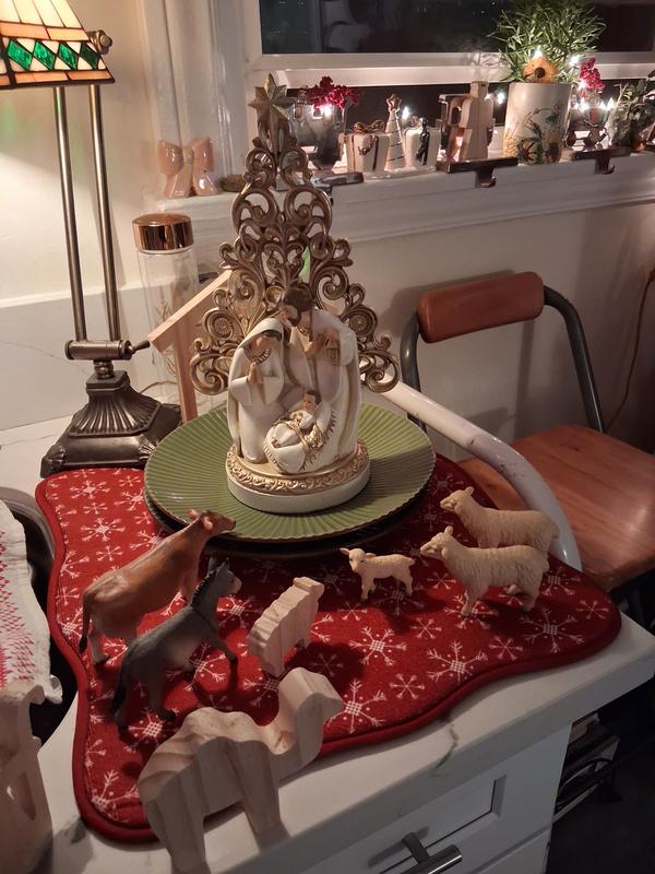 Gathering my figures for my outdoor  Nativity