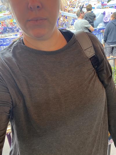 Looks great under several layers of yoga style tops