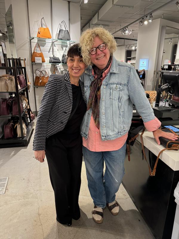 Macy sales person styled the scarf for me!