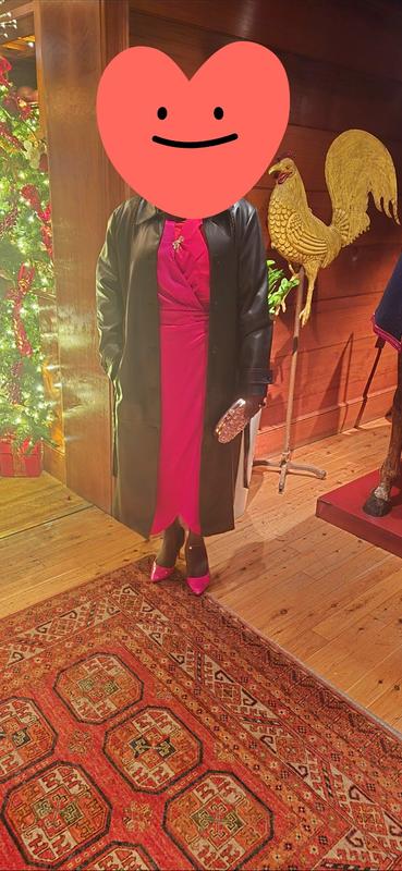 CK Leather jacket from Macys. The dress  underneath is also  from  Macys. ❤️💖