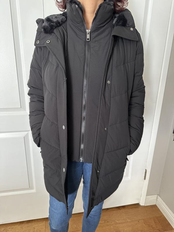 Calvin Klein Women's Faux-Fur-Lined Hooded Puffer Coat Macy's