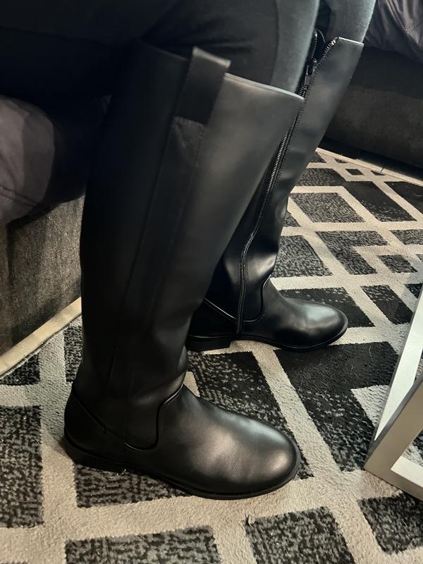 Wearing boots other side