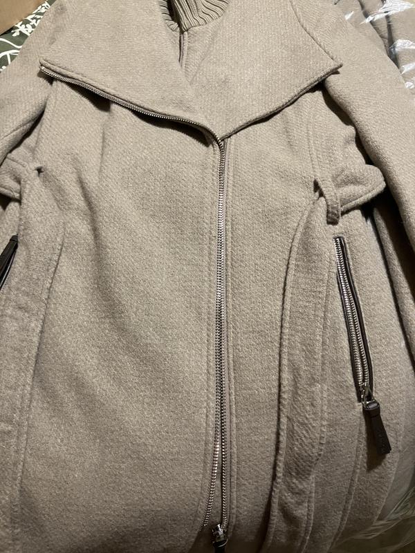 Calvin Klein Womens Wool Blend Belted Wrap Coat, Created for