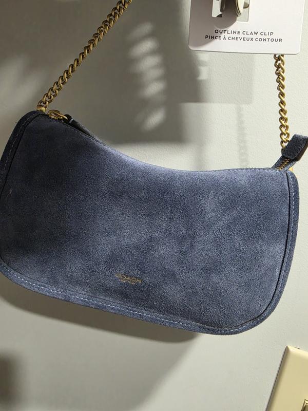 バッグ COACH One-Shoulder Bag Suede Blue バッグ COACH One-Shoulder Bag Suede Blue Coach blue suede shoulder