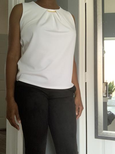 Front with gold hardware